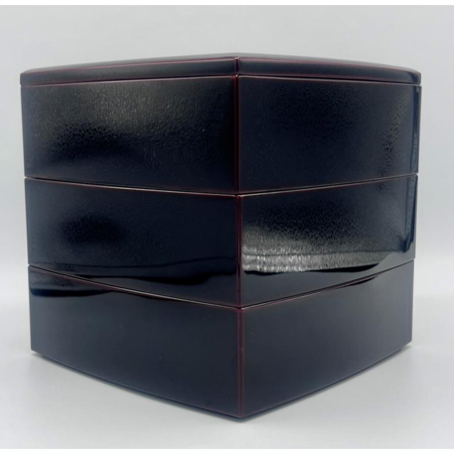 三段重越前ぬり 溜内朱 【公式通販】