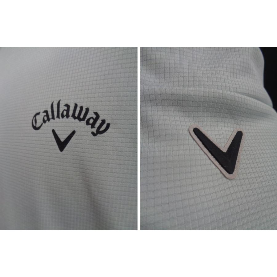 新品 キャロウェイ レッド 半袖モックネック ツアーモデル グレー Mサイズ Callaway（キャロウェイ） 【Callaway】 メンズ ラインデザイン 半袖