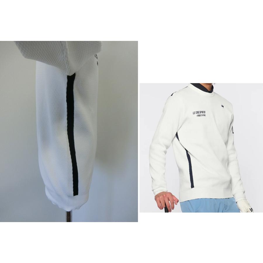 訳あり 早い者勝ち！ ルコック 【le coq sportif 】 メンズ セーター ニット QGMWJL00 ホワイト M 【2590】 | le coq sportif | 04