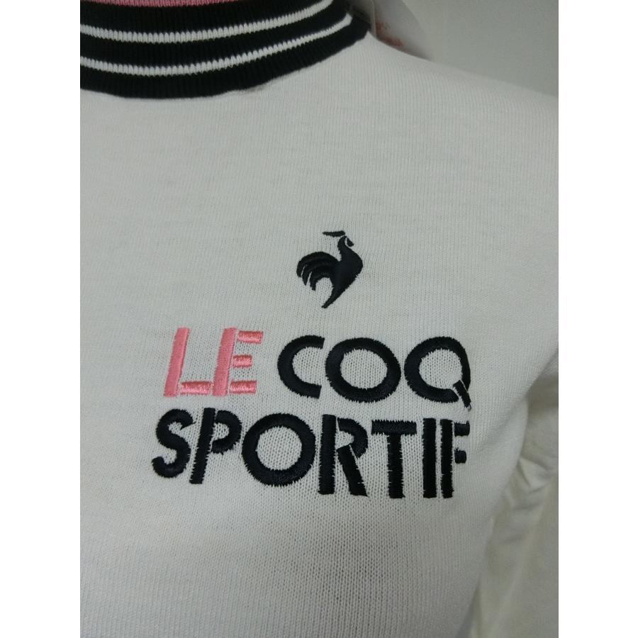 ネコポス発送 ルコック 【le coq sportif 】 レディース ハイネックセーター ニット QGWWJL00 ホワイト S 【2630】_5