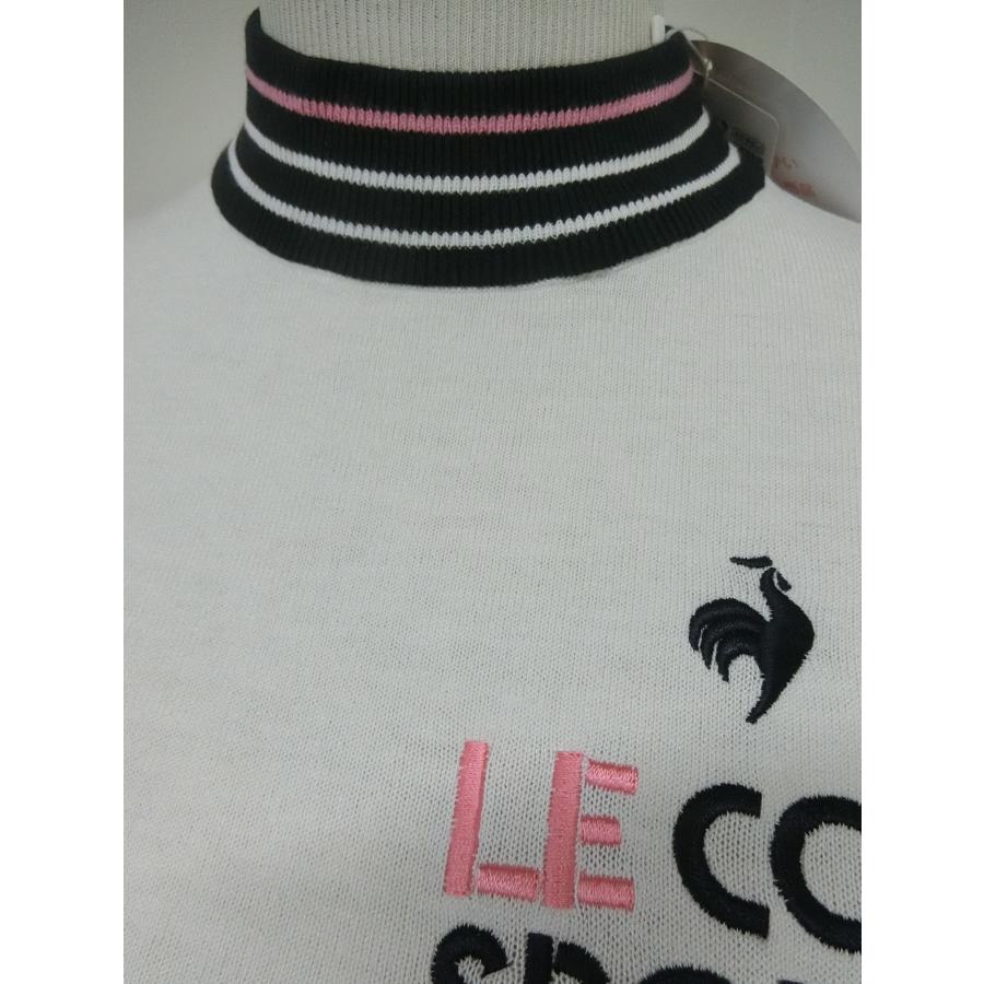 ネコポス発送 ルコック 【le coq sportif 】 レディース ハイネックセーター ニット QGWWJL00 ホワイト S 【2630】_6