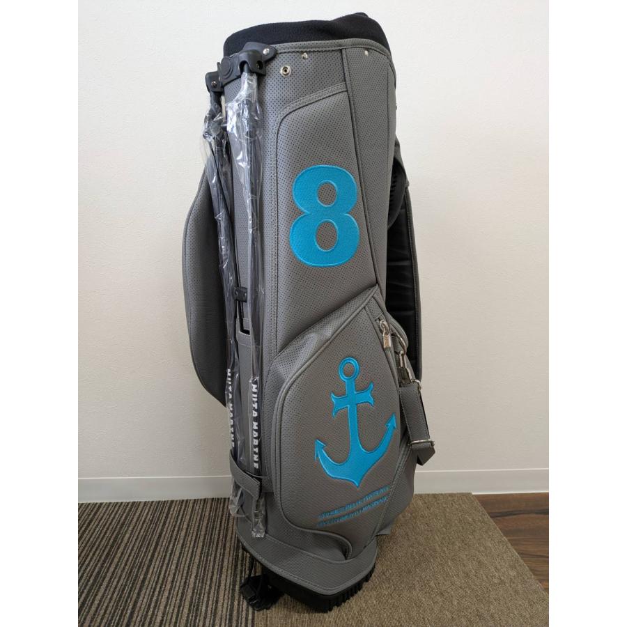 muta MARINE ムータマリン  パンチングエシカルレザー キャディバッグ muta MARINE GOLF（ムータマリンゴルフ） レア 状態良好 パンチング