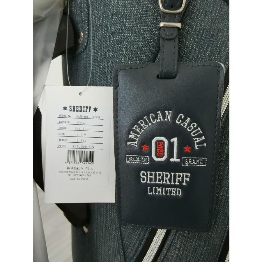 SHERIFF 数量限定 シェリフ スタンド式キャディバッグ デニム SHERIFF 数量限定 シェリフ スタンド式キャディバッグ デニム