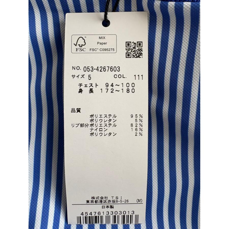 送料無料 未使用品買取 パーリーゲイツ 【PARLY GATES】メンズ ベアメッシュ 半袖モックネックカットソー 053-4267603 サイズ5_9