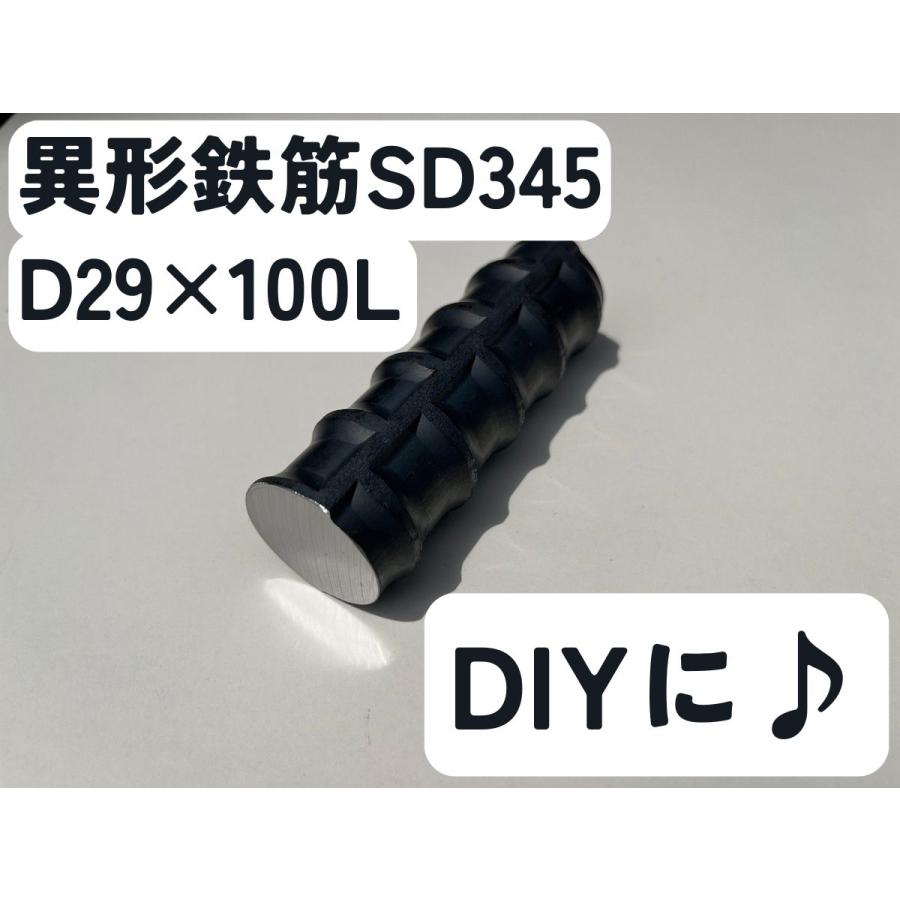鉄 黒皮 異形棒 鉄筋 一般構造用(SD345) D29×長さ100mm | ブランド登録なし