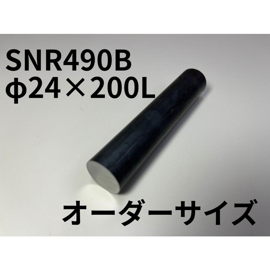 オーダーサイズ品 鉄 黒皮 丸棒 鉄の棒 鉄丸棒 棒 建築構造用（SNR490B）φ24（直径 24mm）長さ200mm | ブランド登録なし