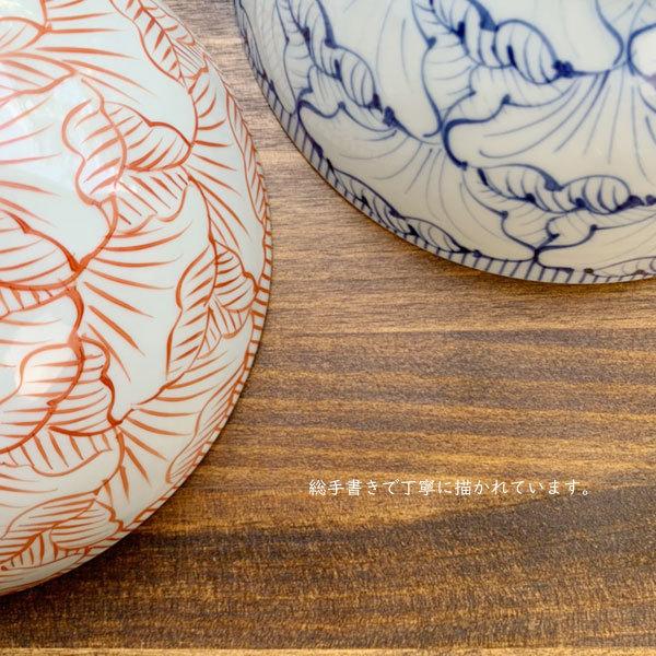 有田焼 平めん鉢（染付花弁紋・錦赤花弁紋） : 有田焼 器の華 まるふく