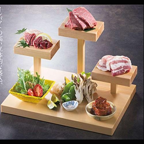 【プロユース】【Ａ】◆立体盛込　階段盛　遊山（３山）◆【木製品】【受注生産】