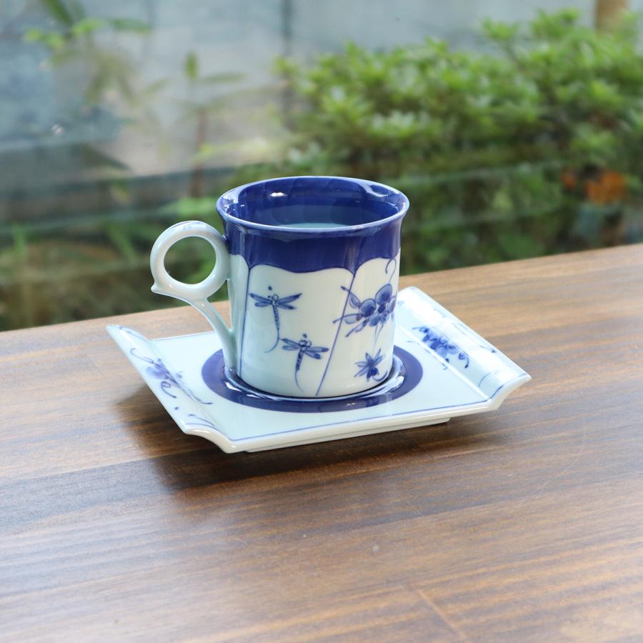 アウトレット】有田焼 コーヒー碗皿 とんぼ : 有田焼 器の華 まるふく