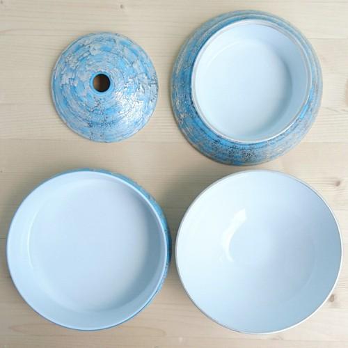 有田焼 李荘窯 珠型三段重 ルリ地銀彩 : 31-023 : 有田焼 器の華 まる  