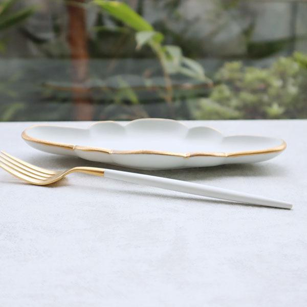 有田焼 雲型プレート（白練金） cloud 雲皿 : 有田焼 器の華 まるふく