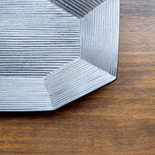 有田焼 八角長皿（大）黒柚子銀塗 : 有田焼 器の華 まるふく - 通販