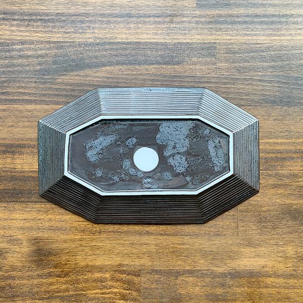 有田焼 八角長皿（大）黒柚子銀塗 : 有田焼 器の華 まるふく - 通販