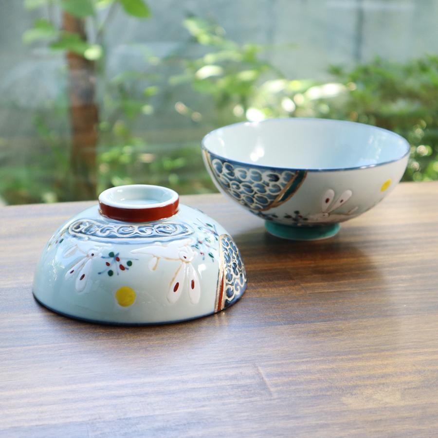 有田焼 茶碗 有田焼 お茶碗 白うさぎ 緑・大 : 有田焼 器の華 まるふく - 通販