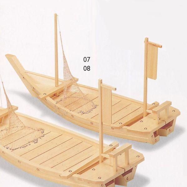 木製舟盛り器 白木料理舟１０５cm（網付）
