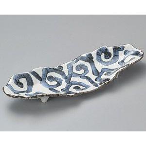 大皿 たこ唐草ワニ皿43×14.5cm