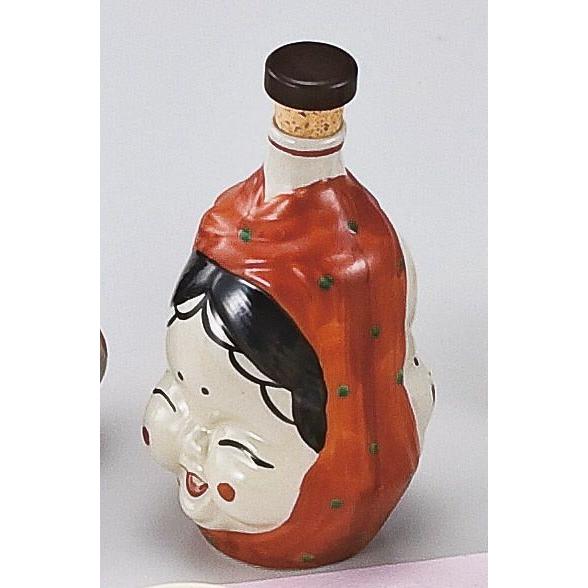 焼酎ボトル おかめひょっとこ5号赤 : 器屋一信ヤフー店 - 通販