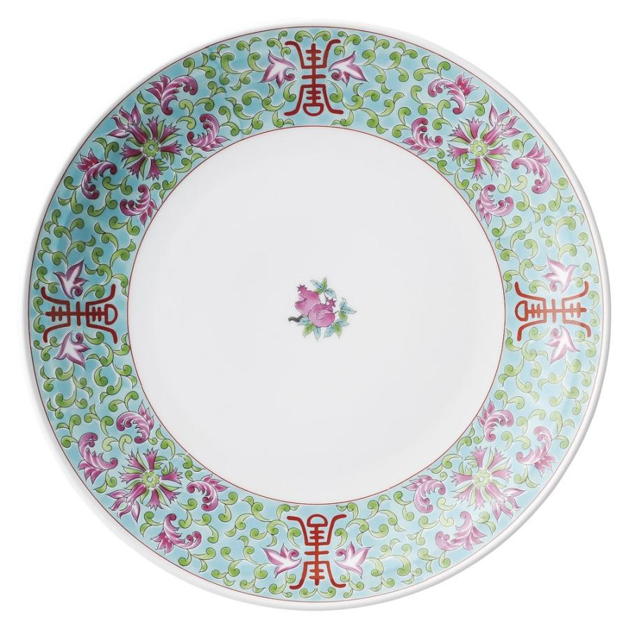 緑彩宝華・尺皿 直径３０．５cm