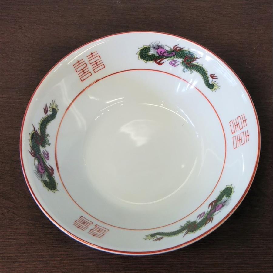 業務用ラーメンどんぶり 赤巻（朱巻）三ツ竜6．3切立丼・19.5