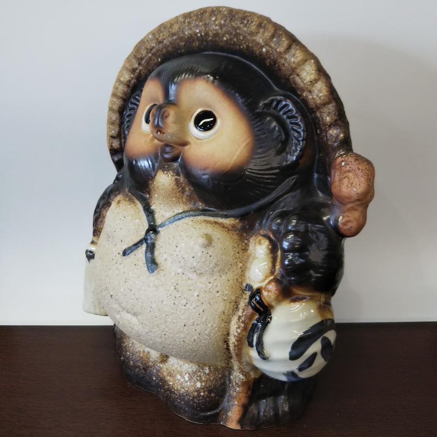 信楽焼たぬき11号 福々狸古信楽風 H35cm : 器屋一信ヤフー店 - 通販
