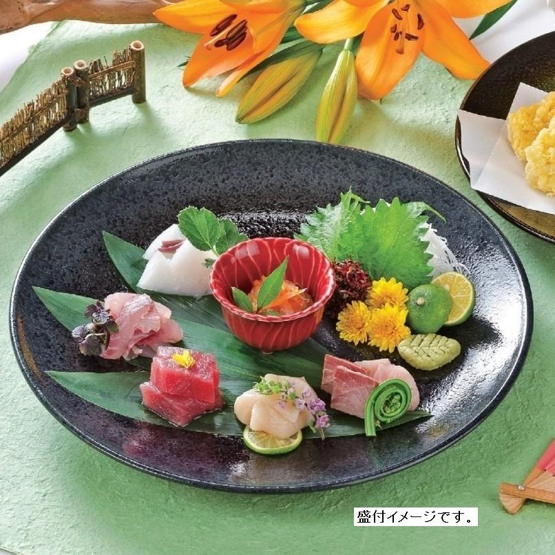 ABS樹脂製大皿 神龍鉢 黒釉流し尺5（45cm）業務用大皿 : 器屋一信 