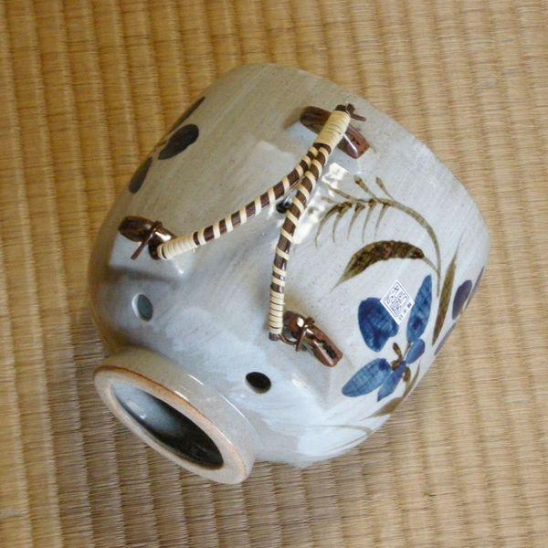 ぶたの蚊取り線香入れ（蚊遣り器）桔梗柄 : 器屋一信ヤフー店 - 通販