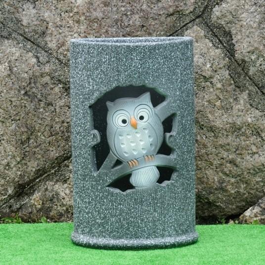 傘立て・信楽焼き陶器製傘たて ふくろう小判型