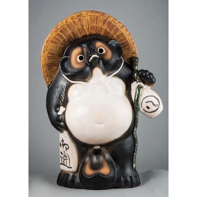 信楽焼たぬき50号 福ひねり狸 H151cm : 器屋一信ヤフー店