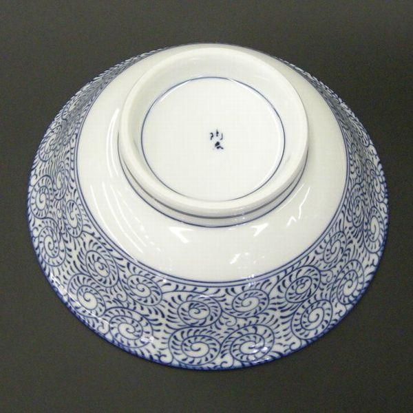 業務用ラーメンどんぶりタコ唐草6．5反高台丼 20.3cm : 器屋一信 