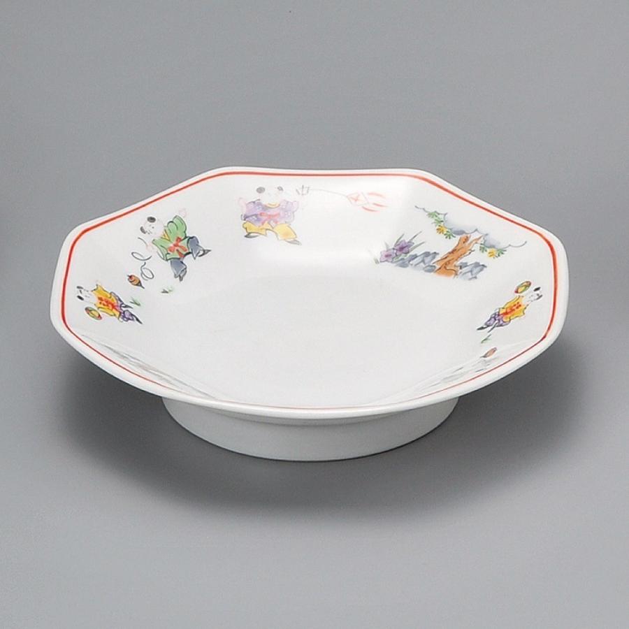 色絵唐子八角高台皿（チャーハン皿） : 器屋一信ヤフー店 - 通販