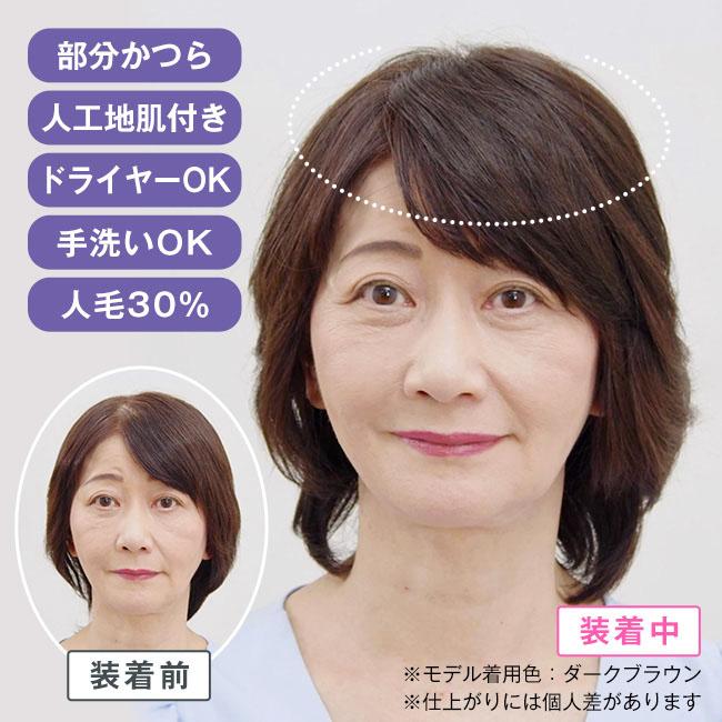 銀座サロン KAZUEウィッグ ラウンドポイントウィッグ - ダーク 銀座サロン KAZUEウィッグ ラウンドポイントウィッグ - ダーク