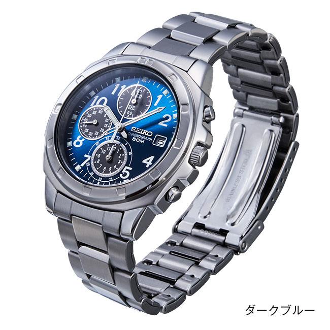 SEIKO セイコー クロノグラフ アラビア数字文字盤 （海外モデル） - 腕時計 ウォッチ ダークブルー レッド イエロー 海外 モデル 逆輸入 縦3つ目 日本直販｜uushop2｜05
