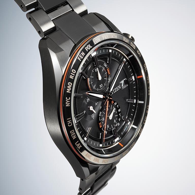 CITIZEN ATTESA シチズン アテッサ ACT Line エコ・ドライブ 電波時計 AT8185-62E 腕時計 時計 ウォッチ ウオッチ ソーラー電波 電波ソーラー ブラックチタンの画像