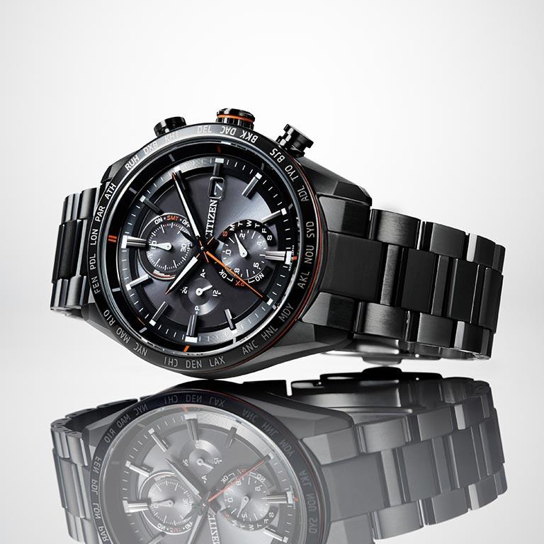 CITIZEN ATTESA シチズン アテッサ ACT Line エコ・ドライブ 電波時計 AT8185-62E 腕時計 時計 ウォッチ ウオッチ ソーラー電波 電波ソーラー ブラックチタンの画像