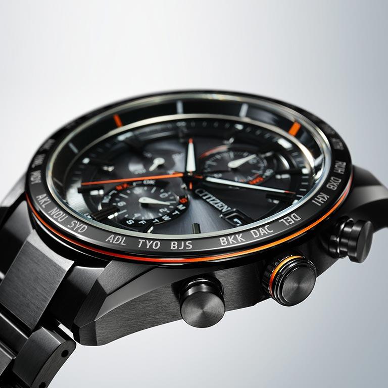CITIZEN ATTESA シチズン アテッサ ACT Line エコ・ドライブ 電波時計 AT8185-62E 腕時計 時計 ウォッチ ウオッチ ソーラー電波 電波ソーラー ブラックチタンの画像