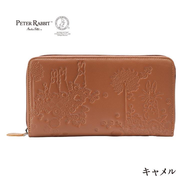 ピーターラビットTM スマホが入る本革長財布 ピーターラビット 長財布