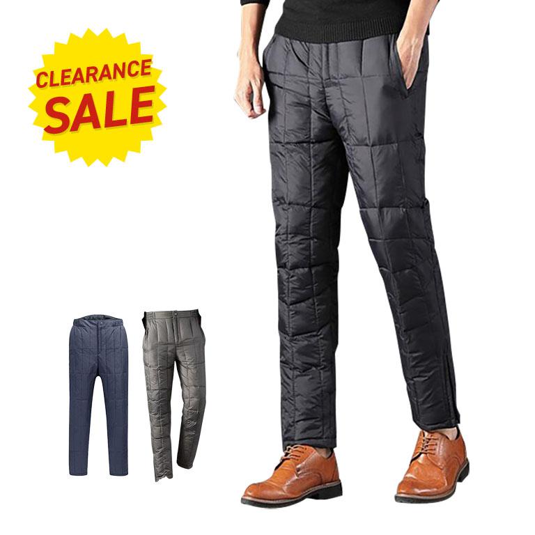 あったか 防寒 撥水 ダウンパンツ ブラック グリーン ネイビー メンズ