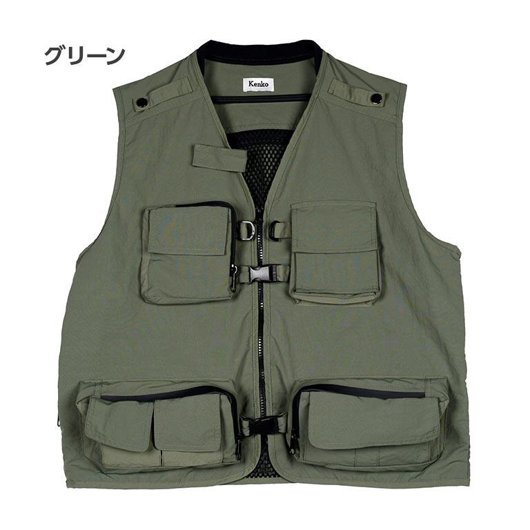 12ポケット多機能収納ベスト アウトドアベスト 多機能ベスト 釣り