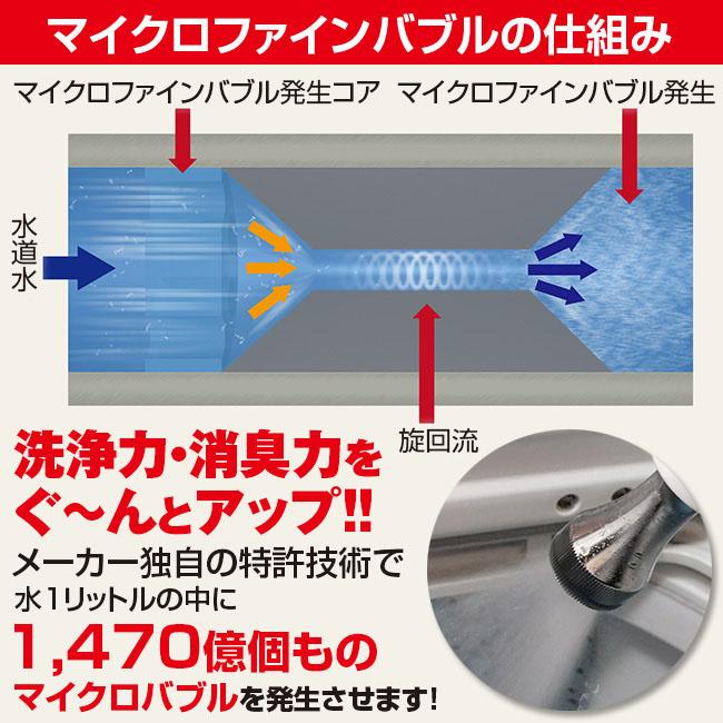 マイクロバブル洗濯機アダプター 洗濯 洗濯機 マイクロバブル 簡単取付 工事不要 洗浄力UP 消臭力UP 日本製 マイクロファインバブル 汚れ 皮脂 臭い 経済的｜uushop2｜03