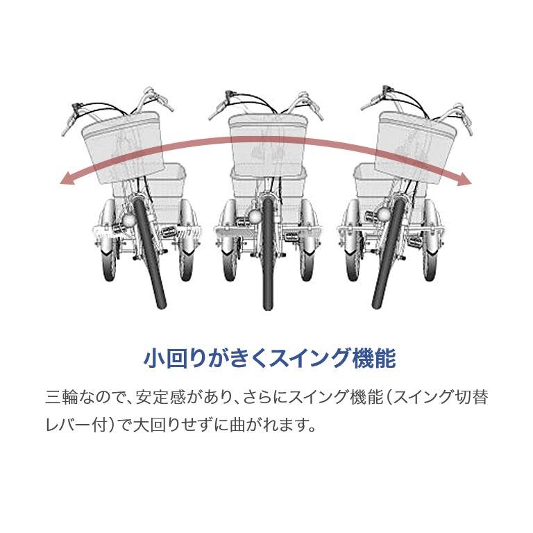 直送】ノーパンク 電動 アシスト 三輪自転車 ACTIVEPLUS アクティブ
