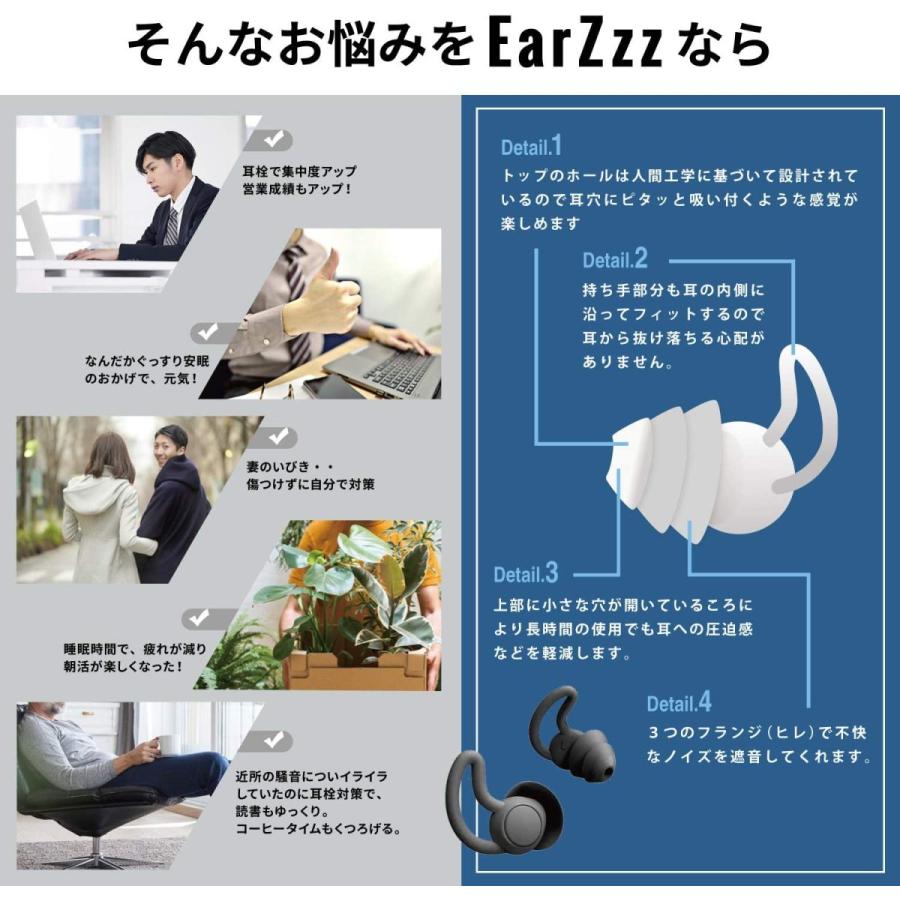 黒 耳栓 ケース付き 3層防音 睡眠 快眠 集中 防音 シリコン 騒音 遮音