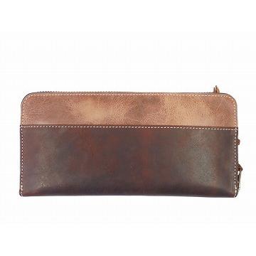 AIN SOPH アインソフ 牛革 ラウンドファスナー長財布 3方ファスナー長  