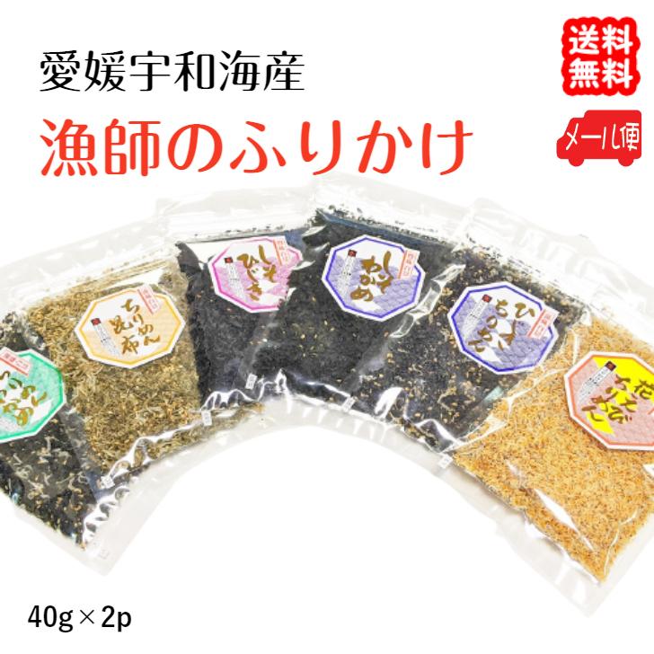 愛媛 佐田岬産 漁師のふりかけ 40g2ｐ 6種類から選べる メール便 送料無料