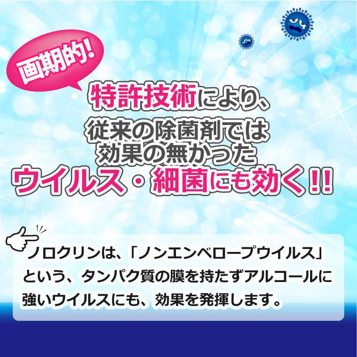 除菌スプレー ノロクリン 100ml 携帯用 ウイルス 細菌 対策 即効性