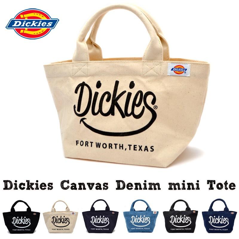 メール便限定 トートバッグ Dickies ミニ トート  デニム レディース ディッキーズ ランチトート メンズ 帆布 キャンバス 英字 お弁当｜uyunii