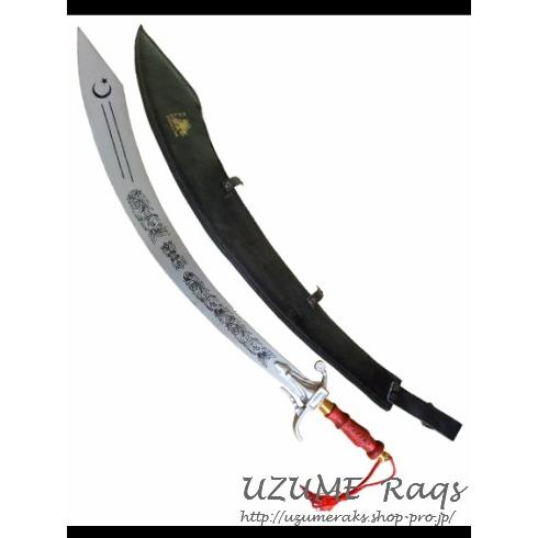 ソード 剣 初心者用 アルミ製 木製ハンドル 絵柄付 刀 シミター シルバー 配送用ケース付 001 060 002 Uzume Raks 通販 Yahoo ショッピング