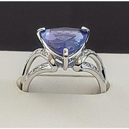 大粒タンザナイト プラチナ Pt900 ダイヤモンド オリジナル 4.16ct 