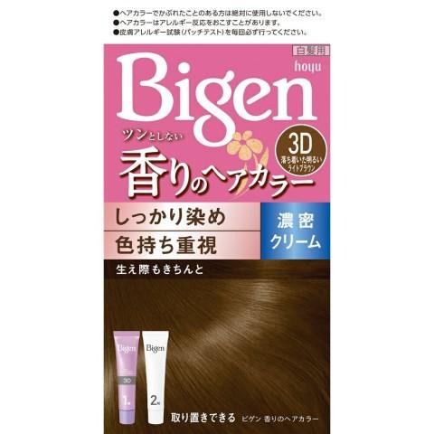 ビゲン 驚きの値段 香りのヘアカラー クリーム 3Ｄ 落ち着いた明るいライトブラウン 71%OFF 40ｇ 毎 白髪染め ヘアカラー