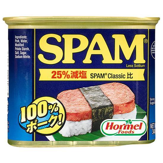 ホーメル スパム20％レスソルト 340g×12個セット/缶詰 豚肉 : V
