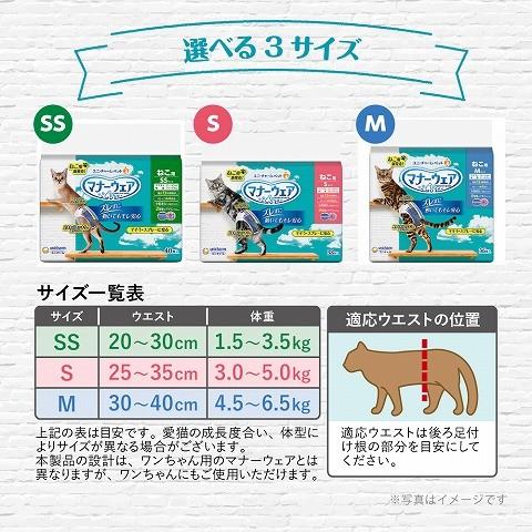 マナーウェア ねこ用 Ｍサイズ ３６枚入 /マナーウェア 猫用おむつ｜v-drug｜06